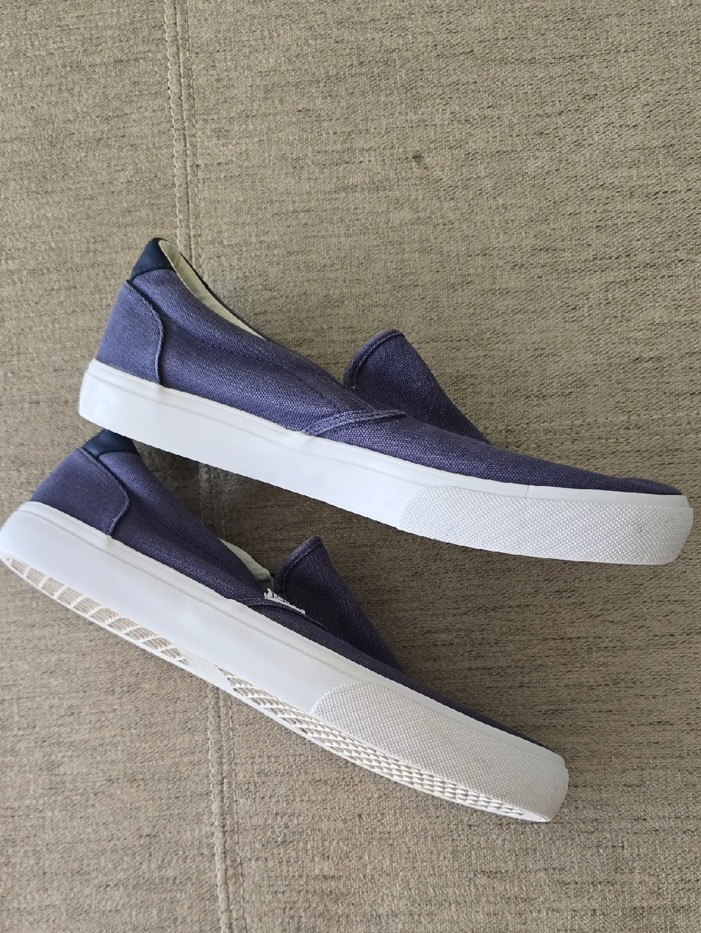 J.Crew Navy Slip-On Canvas Sneakers Sz 10 - Picture 6 of 9